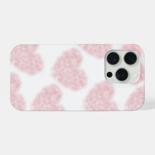 Fluffy Cotton Heart iPhoneケース (裏面横)