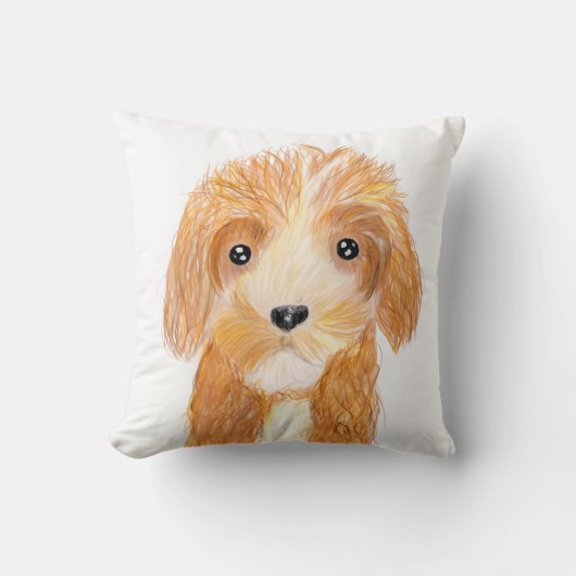 fluffy Dog クッション (正面)