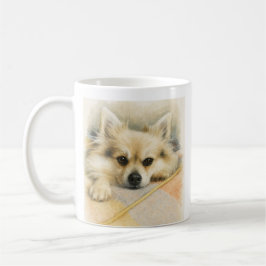 Fluffy Dog – Pomeranian Chihuahua Pet Portrait コーヒーマグカップ