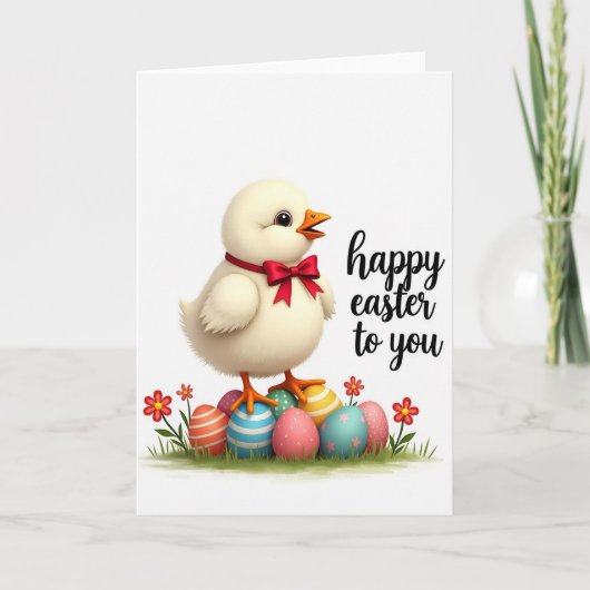 Fluffy Fowl Polka Dot Egg Card カード (正面)