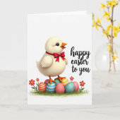 Fluffy Fowl Polka Dot Egg Card カード (黄色い花)