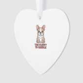 Fluffy French Bulldog Too Fluffy to Handle オーナメント (正面)