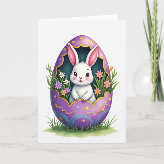 Fluffy Friend Easter Egg Card カード (正面)