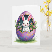 Fluffy Friend Easter Egg Card カード (黄色い花)