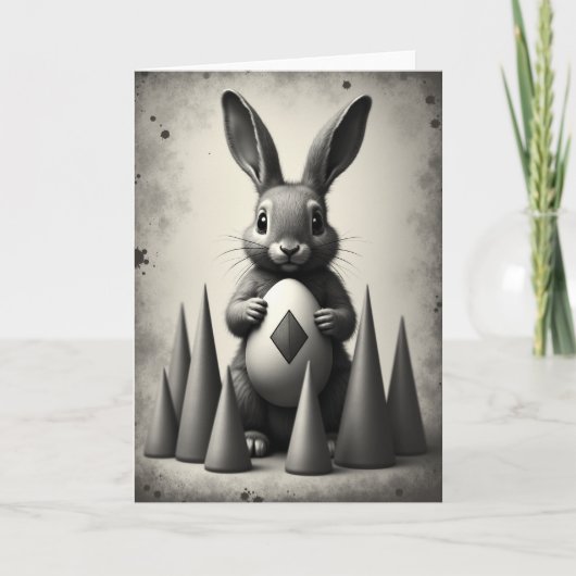 Fluffy Friend Egg Keepsake Card カード (正面)