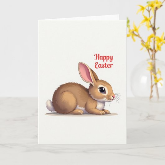 Fluffy Friend Faux Foil Card カード (黄色い花)