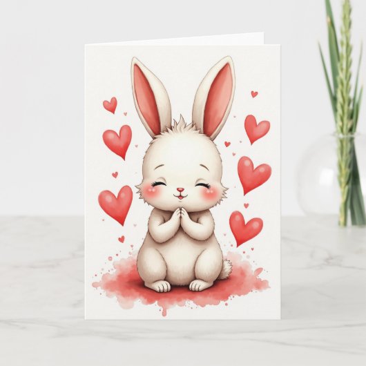 Fluffy Friend Heartfelt Thanks Card カード (正面)