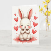 Fluffy Friend Heartfelt Thanks Card カード (黄色い花)