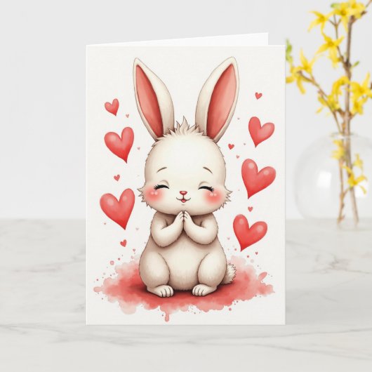 Fluffy Friend Heartfelt Thanks Card カード (黄色い花)