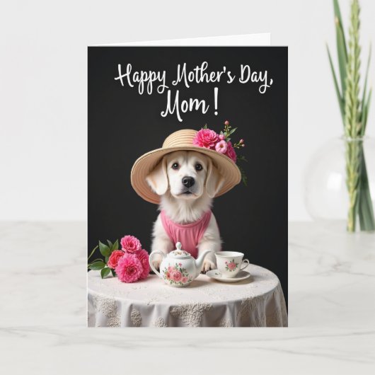 Fluffy Friend Mothers Day Card カード (正面)