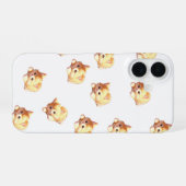 Fluffy Kitten Cute Pattern Phone Case iPhone 16ケース (裏面横)