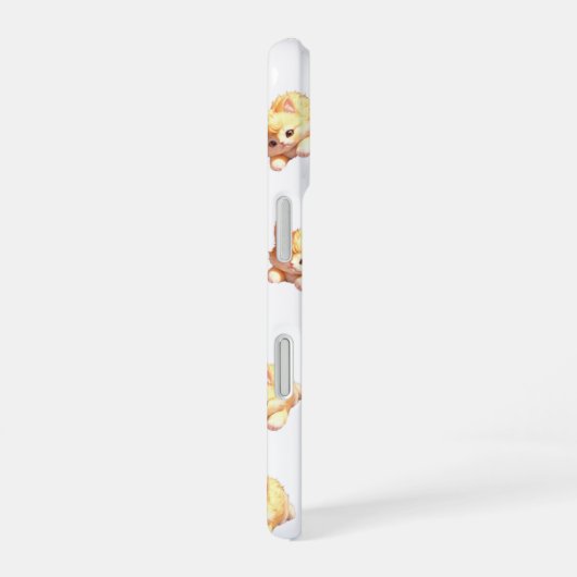 Fluffy Kitten Cute Pattern Phone Case iPhone 16ケース (右側面)