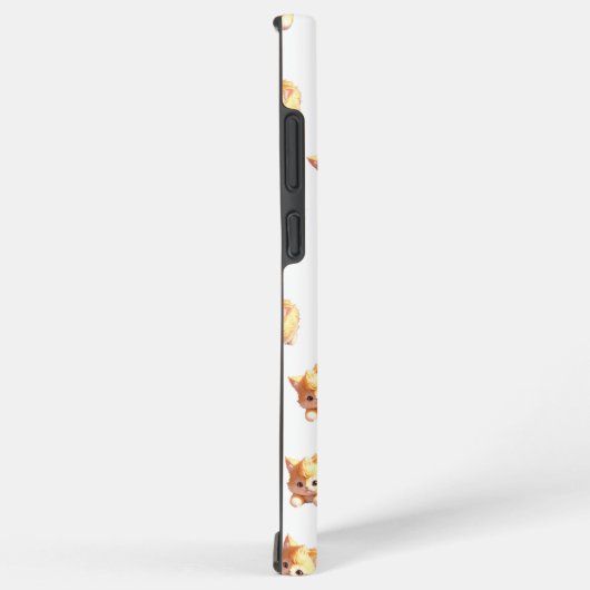 Fluffy Kitten Cute Pattern Phone Case Samsung Galaxyケース (右側面)