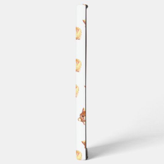 Fluffy Kitten Cute Pattern Phone Case Samsung Galaxyケース (左側面)