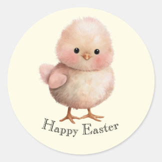 Fluffy Little Chick | Cute Spring & Easter Animal  ラウンドシール