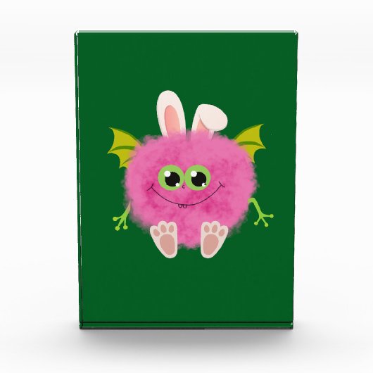 Fluffy little pink rabbit monster フォトブロック (正面)