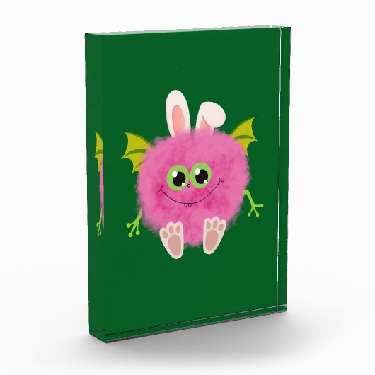 Fluffy little pink rabbit monster フォトブロック (左)
