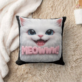 Fluffy Meowww Cat Pillow クッション (ブランケット)