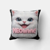 Fluffy Meowww Cat Pillow クッション (裏面)