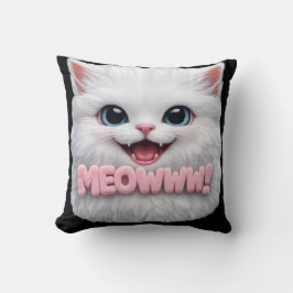 Fluffy Meowww Cat Pillow クッション