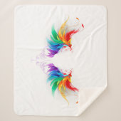 Fluffy Rainbow Wings シェルパブランケット (正面)