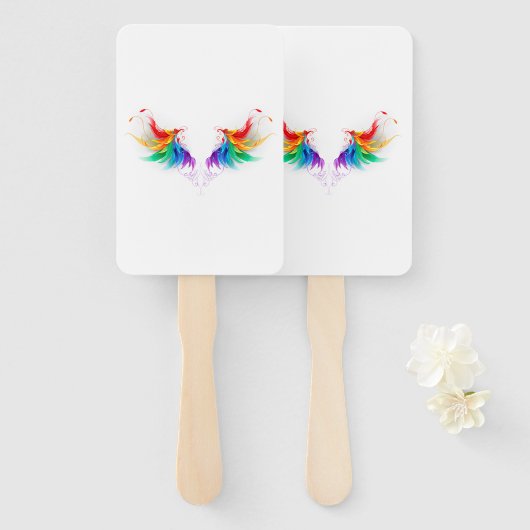 Fluffy Rainbow Wings ハンドファン (正面&裏面)