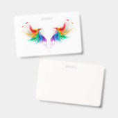 Fluffy Rainbow Wings バッジ (正面＆裏面)