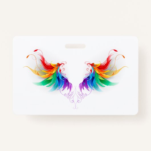Fluffy Rainbow Wings バッジ (正面)