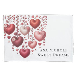 Fluffy Red Floral Heart Baby Shower Gift 枕カバー