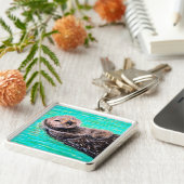 Fluffy Sea Otter Painting キーホルダー (側面)