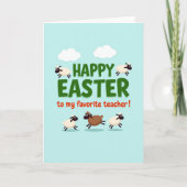 Fluffy Sheep Easter Card カード (正面)