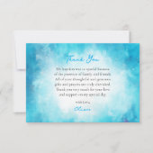 Fluffy Soft Cerulean Clouds Orthodox Baptism       サンキューカード (正面)