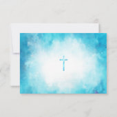 Fluffy Soft Cerulean Clouds Orthodox Baptism       サンキューカード (裏面)