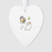 Fluffy Spitz Dogs オーナメント (正面)