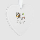 Fluffy Spitz Dogs オーナメント (正面)