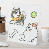 Fluffy Spitz Dogs 台座サイン (インサイチュ)