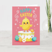 Fluffy Spring Cake Faux Gold Foil Card カード (正面)