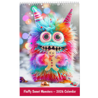 Fluffy Sweet Monsters – 2026 Calendar カレンダー