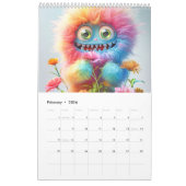Fluffy Sweet Monsters – 2026 Calendar カレンダー (2月 2026)