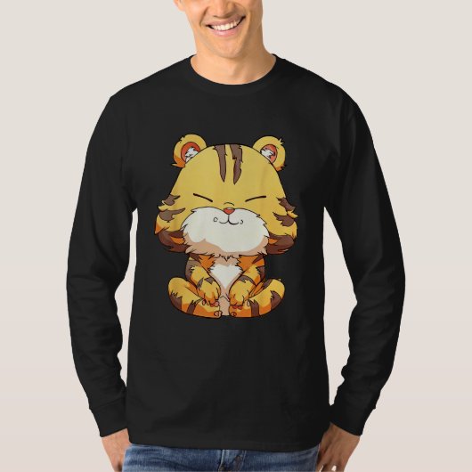 Fluffy Tiger Zen  Pamper Yourself Tシャツ (正面)