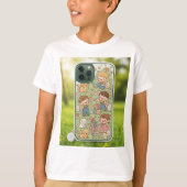 fluffy white kittens, and hopping bunnies interact tシャツ (正面)