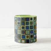 Flufyのおばあさんの正方形毛布11のozのツートーンマグ ツートーンマグカップ (中央)