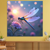 Flügel aus Licht – Die Libelle キャンバスプリント (インサイチュ (リビング))