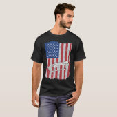 Flugelhorn USA Flag Flugelhorn Player Tシャツ (正面フル)