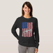 Flugelhorn USA Flag Flugelhorn Player Tシャツ (正面フル)