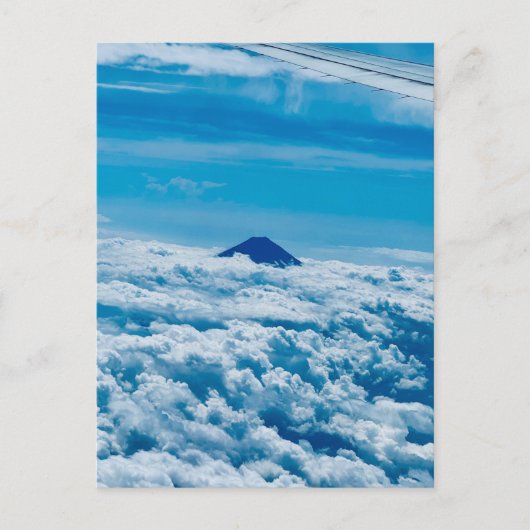 Flugzeug vor Fuji Japan Reise Skyline ポストカード (正面)