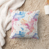 Fluid Abstract Pastel Design クッション (ブランケット)