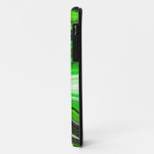 Fluid Artのような緑と黒ストライプのの大理石 Case-Mate iPhoneケース (裏面/左)