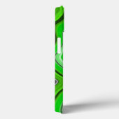 Fluid Artのような緑と黒ストライプのの大理石 Case-Mate iPhoneケース (裏面 / 右)