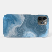 Fluid Artのような青と白の大理石の水 Case-Mate iPhoneケース (裏面(横))